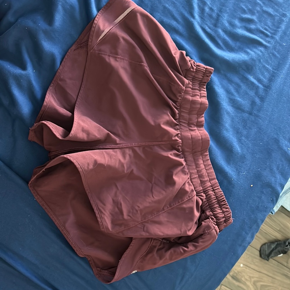 These are maroon hotty to 2.5 hotty hot low rise shorts